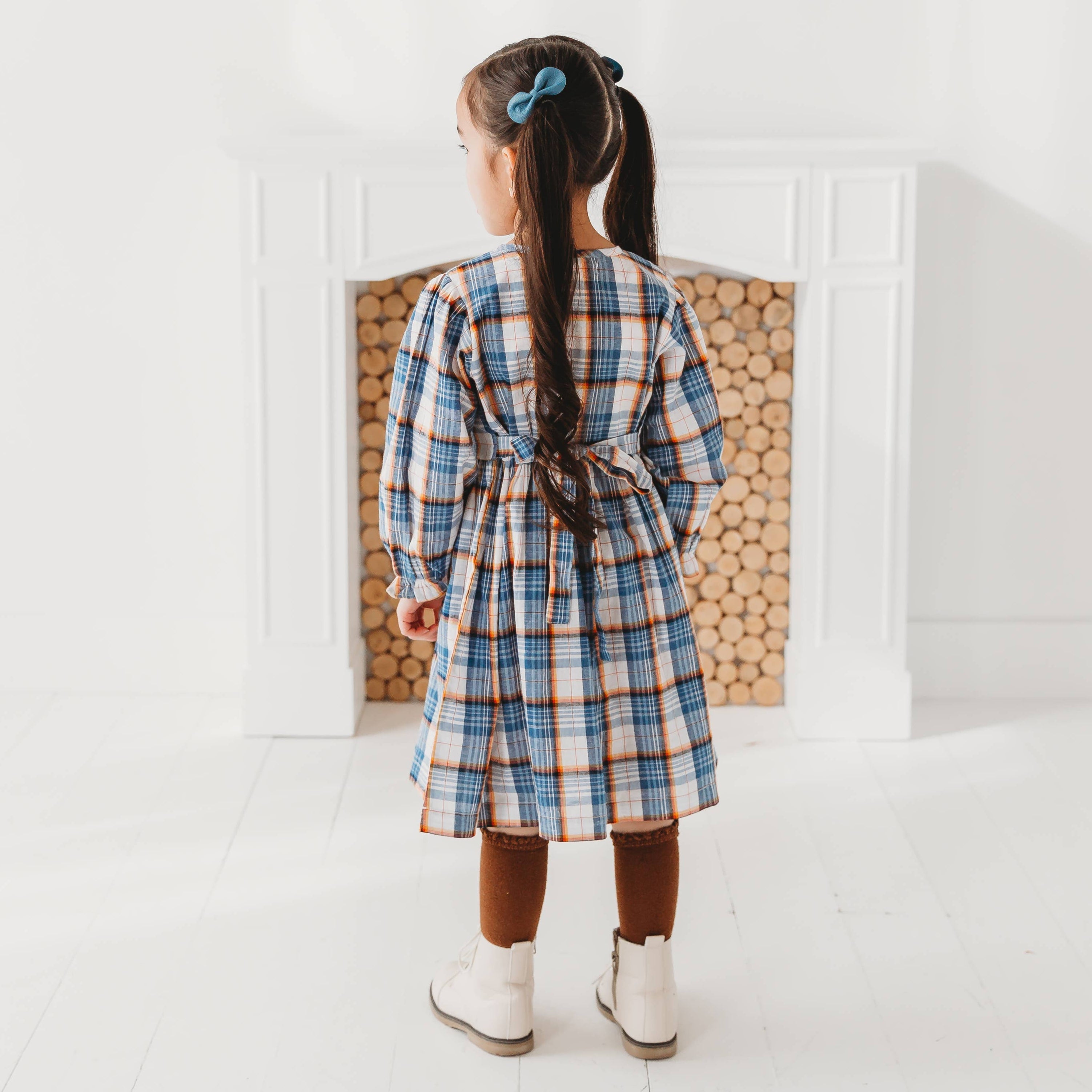 Blue Mix Plaid Dress