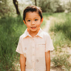 Embroidered Schiffli Boys Shirt and Pant Set