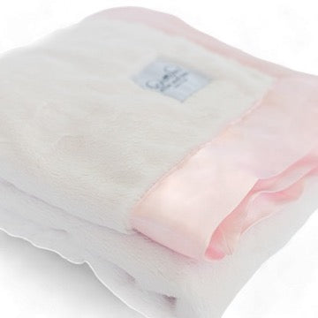 Luxury Satin Border Blanket - Pink