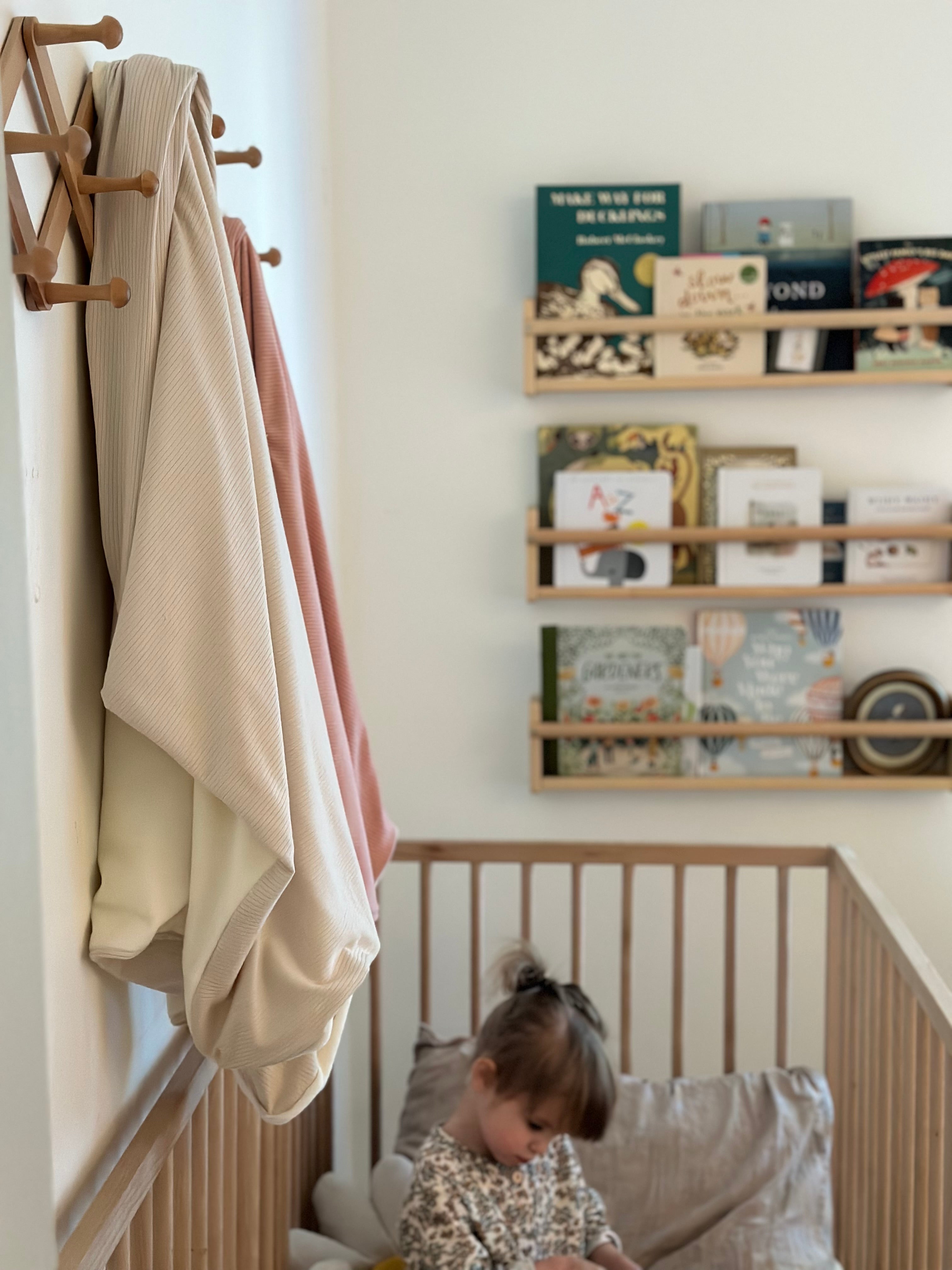 Oat Ribbed Toddler Blanket