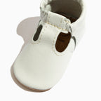 Toasted Bright White T-Bar Baby Shoe