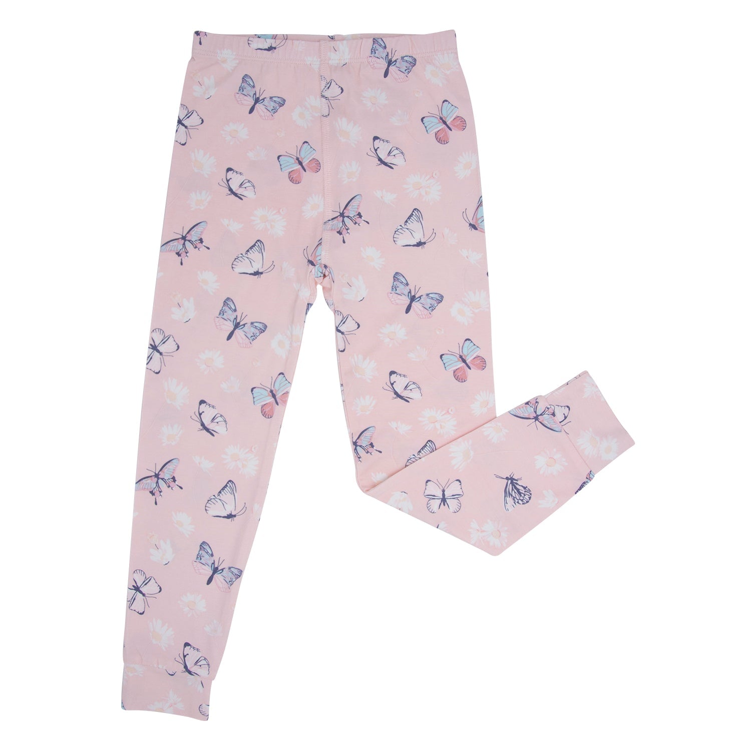 Pink Butterfly Daisy Bamboo Big Kid Pajama Set