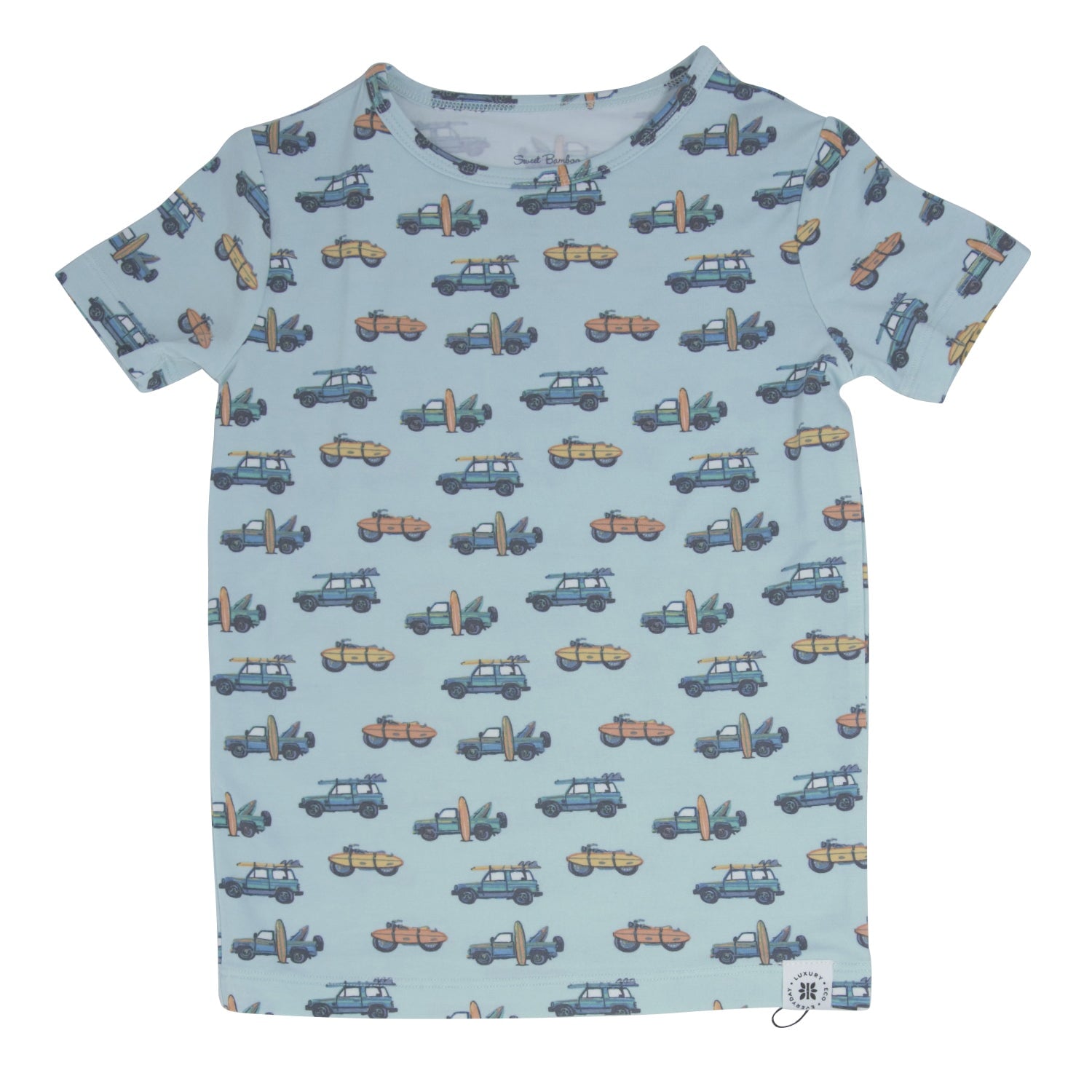 Surfing Beach Big Kid Pajama S/S